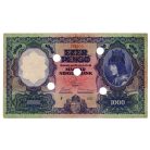 1000 Pengő Bankjegy 1927 érvénytelenített 5 lyukkal