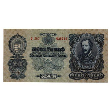 20 Pengő Bankjegy 1930 gEF