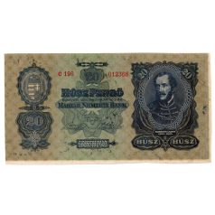 20 Pengő Bankjegy 1930 ívszél