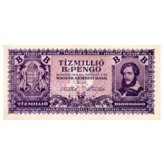 10 millió B.-Pengő Bankjegy 1946 MINTA perforációval