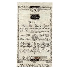 10 Gulden Bankócédula 1800 Bécs gVF