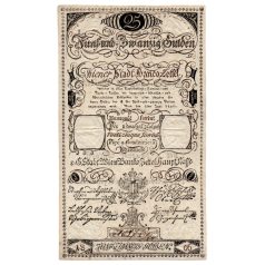 25 Gulden Bankócédula 1806 Bécs EF RITKASÁG