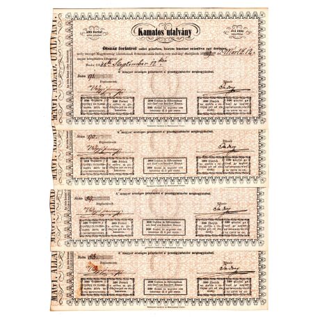 500 Forint 1848 6 hónapra szóló Kamatos utalvány sor tévnyomat