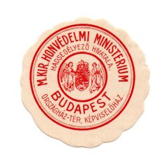   Honvédelmi Minisztérium Hadsegélyező Hivatala levélzáró Budapest