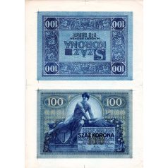   100 Korona Postatakarékpénztár jegy 1919 Próbanyomat tervezet
