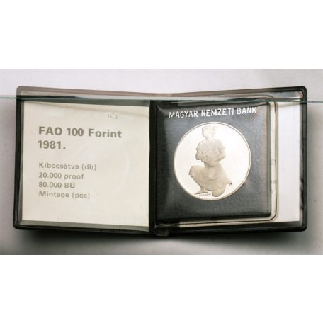 FAO 100 Forint 1981 PP MNB díszcsomagolásban