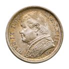 Olaszország Pápai Államok IX Pius 1 Líra 1868 R 5,0g Ag835