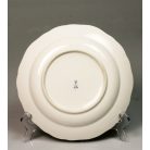 Antik pulykás festett porcelán tányér Meissen 19. sz