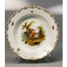 Antik kakas tyúk dekoros festett 3 db-os porcelán étszer Meissen