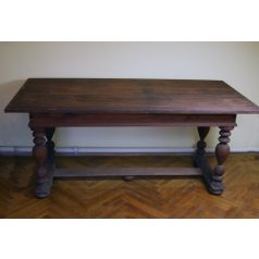 Antik, tömör tölgyfából készült asztal