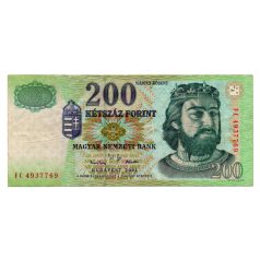 200 Forint Bankjegy 2001 FC VF