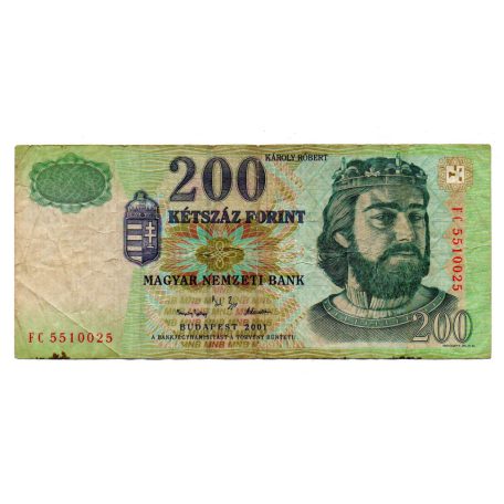 200 Forint Bankjegy 2001 FC F