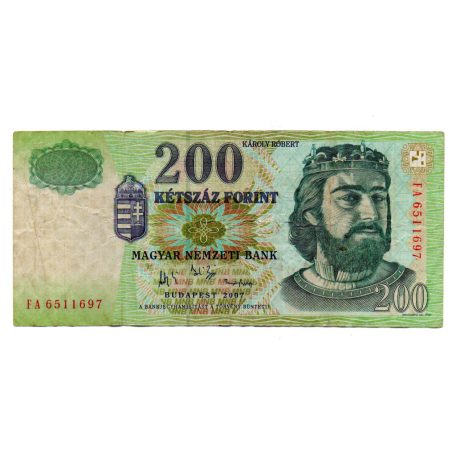 200 Forint Bankjegy 2007 FA F