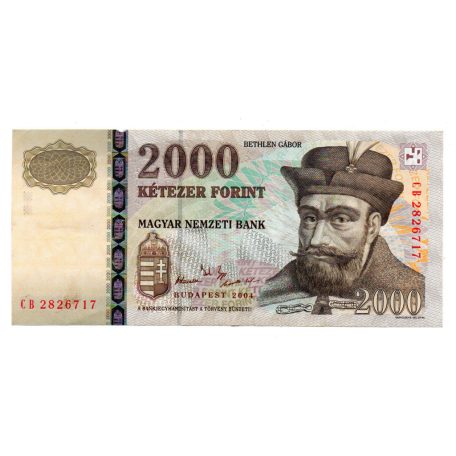 2000 Forint Bankjegy 2004 CB gVF-aEF