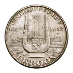 Észtország 1 Kroon 1933 Énekverseny 1869-1933
