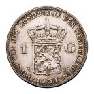 Hollandia I. Wilhelmina 1 Gulden 1931 gVF 9,95g Ag720
