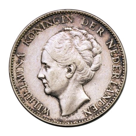Hollandia I. Wilhelmina 1 Gulden 1931 gVF 9,95g Ag720
