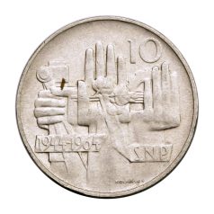   Csehszlovákia 10 Korona 1964 SNP Szlovák Nemzeti Felkelés 12,07g Ag500