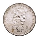 Csehszlovákia 100 Korona 1981 Otakar Spaniel aEF 9,09g Ag500