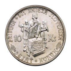 Szlovákia 10 Korona 1944 Pribina herceg 7g Ag500