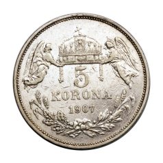 Ferenc József 5 Korona 1907 K-B