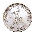 Kodály Zoltán 25 és 50 Forint 1967 BU 32g Ag750