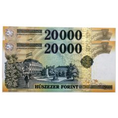   20000 Forint Bankjegy 2016 GF UNC forgalmi sorszámkövető pár