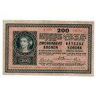 200 Korona Bankjegy 1918. vonalas hátoldal aUNC