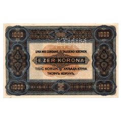   1000 Korona Államjegy 1920 MINTA barna sorozat és sorszámmal