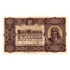 100 Korona Államjegy 1923 Magyar Pénzjegynyomda aUNC-UNC MINTA perforáció