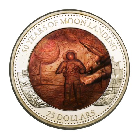 Holdraszállás Salamom-szigetek 25 Dollár 2019 PP Ag999 5 UNCIA 155,5g Ag999