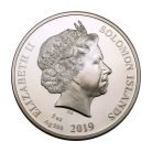 Holdraszállás Salamom-szigetek 25 Dollár 2019 PP Ag999 5 UNCIA 155,5g Ag999
