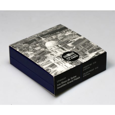 Unesco Világörökség Szajna partja Grand Palais 50 Euró 2015 PP 163,8g Ag950