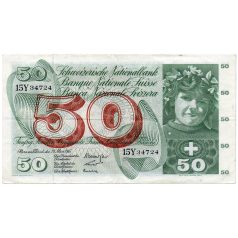 Svájc 50 Frank Bankjegy 1963
