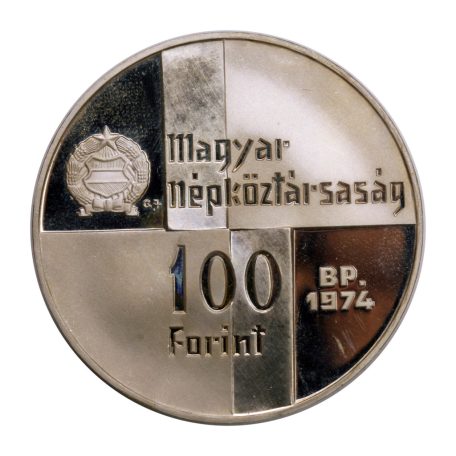 Magyar Nemzeti Bank 100 Forint 1974 PP 22g Ag640 ezüst