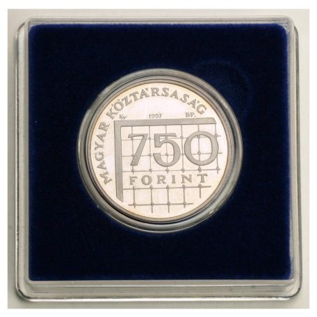 Labdarúgó Világbajnokság ezüst 750 Forint 1997 PP díszdoboz