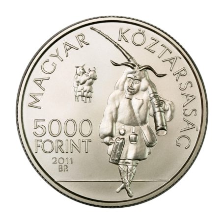 Mohácsi Busójárás 5000 Forint 2011 BU 31,46g Ag925