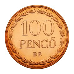   Magyar Királyság 100 Pengő 1927 UV vörösréz Próbaveret