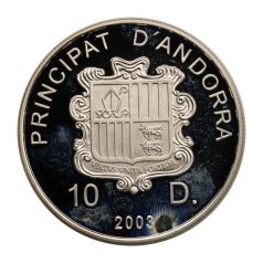 Andorra 10 Diners 2003 FIFA World Cup 2006 PP 31,47g Ag925