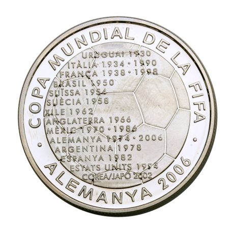 Andorra 10 Diners 2003 FIFA World Cup 2006 PP 31,47g Ag925