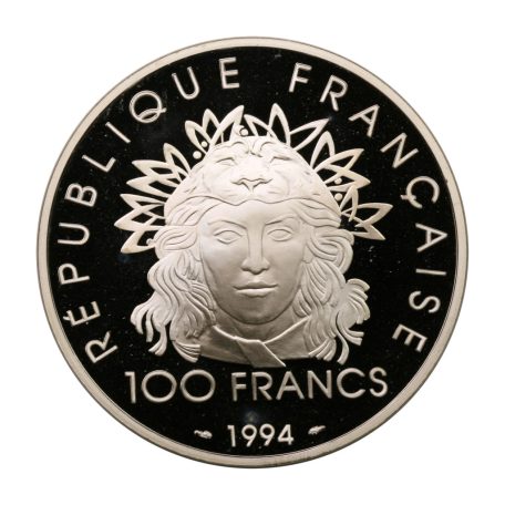 Franciaország 100 Frank 1994 PP gerelyhajító 33,63g Ag925