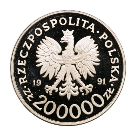 Lengyelország 200000 Zloty 1991 Olimpiai játékok Barcelona 1992 UNC 31,1g Ag925