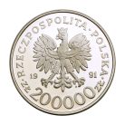 Lengyelország 200000 Zloty 1991 Olimpiai játékok Barcelona 1992 UNC 31,1g Ag925