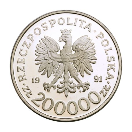 Lengyelország 200000 Zloty 1991 Olimpiai játékok Barcelona 1992 UNC 31,1g Ag925
