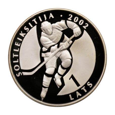 Lettország 1 Lat 2001 Téli Olimpiai Játékok Salt Lake City 31,47g Ag925