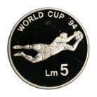 Málta 5 Liri 1993 PP Labdarúgó VB 1994 PP 31,47 Ag925