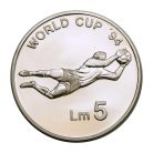 Málta 5 Liri 1993 PP Labdarúgó VB 1994 PP 31,47 Ag925