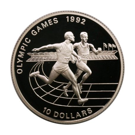 Niue 10 Dollár 1991 PP Olimpiai Játékok 1992 síkfutás 10g Ag925