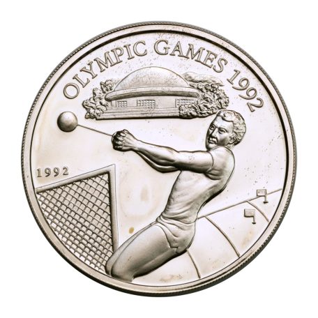 Szamoa 10 Tala 1992 PP Nyári Olimpia 1992 kalapácsvető 31,47g Ag925