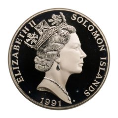   Salamon-szigetek 10 Dollár 1991 Nyári Olimpia Barcelona 1992 PP 31,42g Ag925